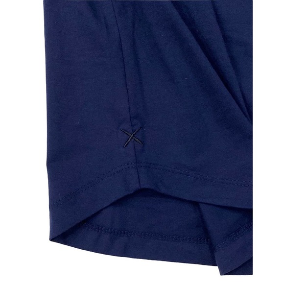 Cuts Clothing Men's Curve Hem Henley 4 Way Stretch Tee T-Shirt - Pacific Blue - Picture 3 of 6